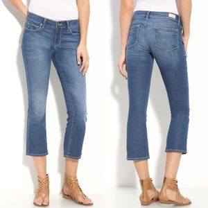 Paige Cropped 'Lou Lou' Jeans Largo Wash Size 25
